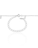 Choker Elos Gotas Cristais Ródio Branco