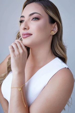 Pulseira Elos Pingente Coração Cachorro Ponto de Luz Cristal Banhado a Ouro 18K