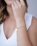 Pulseira Elos Pingente Coração Always With You Banhado a Ouro 18K