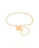 Pulseira Elos Pingente Coração Always With You Banhado a Ouro 18K