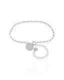 Pulseira Elos Pingente Coração Always With You Ródio Branco
