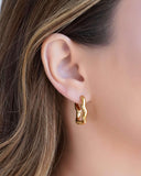 Brinco Argola Click Ondulada 2.4 cm Banhado a Ouro 18K