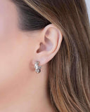 Brinco Argola Click Torcida 1.6 mm Ródio Branco