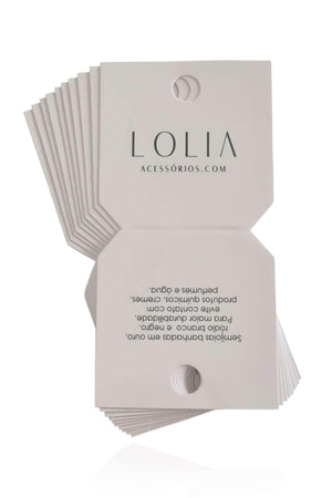 Kit com 10 Tags Semijoias Gargantilha Lolia