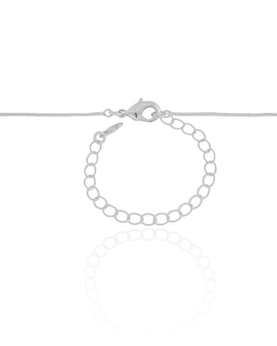 Colar Veneziana Orgânico Pérola Ródio Branco - 40 cm