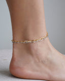 Tornozeleira Elos Ovais 3.5 mm  Ródio Branco