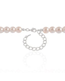 Gargantilha Orgânicos e Pérolas Ródio Branco - 40 cm