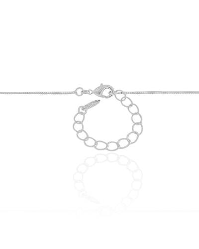 Colar Veneziana Gota Lisa Ródio Branco - 45 cm