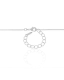 Gargantilha Veneziana Gota Lisa Ródio Branco - 45 cm