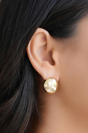 Brinco Redondo Liso 2.0 cm Banhado a Ouro 18K
