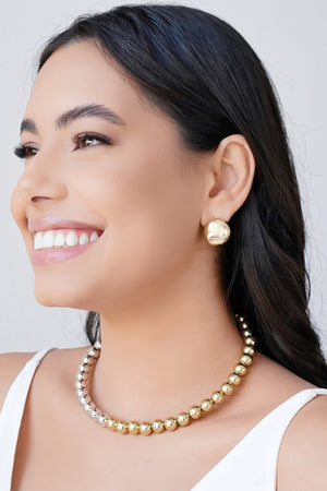 Brinco Redondo Liso 2.0 cm Banhado a Ouro 18K