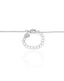 Gargantilha Veneziana Oval Liso Vazado Ródio Branco - 45 cm