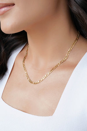 Choker Fígaro 4 mm Banhado a Ouro 18K