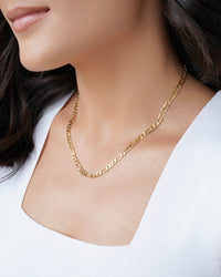 Choker Fígaro 4 mm Banhado a Ouro 18K