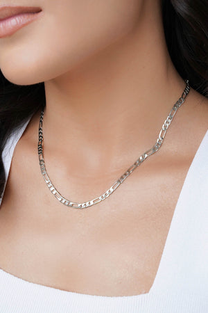 Choker Fígaro 4 mm Ródio Branco