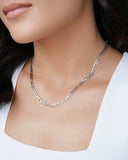 Choker Fígaro 4 mm Ródio Branco