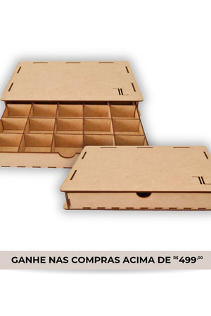 Porta Joias Gaveteiro com 20 Divisórias
