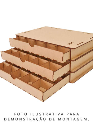 Porta Joias Gaveteiro com 20 Divisórias