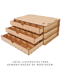 Porta Joias Gaveteiro com 20 Divisórias