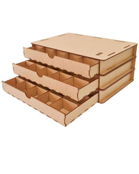 Kit 3 Porta Joias Gaveta com 60 Divisórias