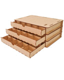 Kit 3 Porta Joias Gaveta com 60 Divisórias