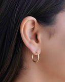 Brinco Argola Lisa 1.8 cm Banhado a Ouro 18K