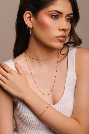 Choker Gomos 3 mm Banhado a Ouro 18K