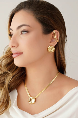 Piercing Transversal Liso 6 mm Banhado a Ouro 18K