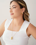 Gargantilha Longa Rabo de Rato 1 mm Gota Lisa Banhado a Ouro 18K - 60 cm