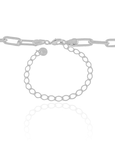 Choker Elos 5 mm Ródio Branco - 30 cm
