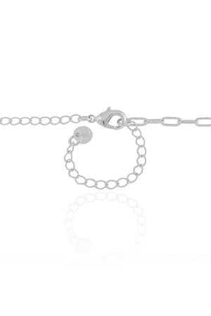 Choker Elos Ovais 4 mm Ródio Branco