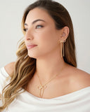 Gargantilha Veneziana Laço Cordão Baiano Banhado a Ouro 18K - 45 cm