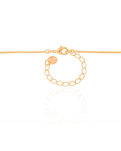 Colar Veneziana Laço Cordão Baiano Banhado a Ouro 18K - 45 cm