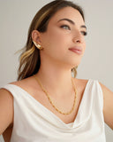 Gargantilha Elos Ovais 6 mm Banhado a Ouro 18K - 55 cm