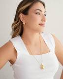 Brinco Argola Click Lisa 1.6 cm Banhado a Ouro 18K
