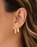 Brinco Argola Click Lisa 1.6 cm Banhado a Ouro 18K
