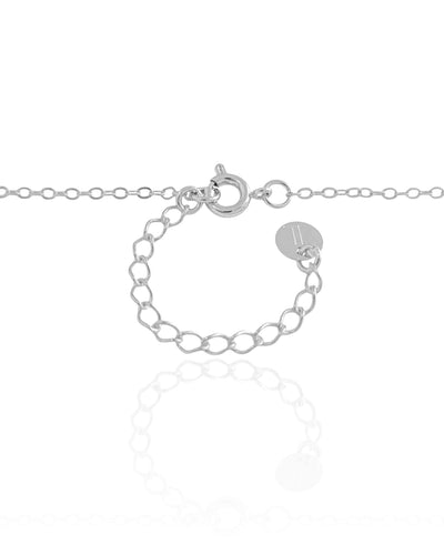 Colar Filho Menina Coração Liso Ródio Branco - 45 cm