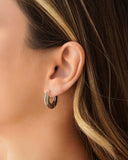 Brinco Argola Redonda Lisa 1.9 cm Ródio Branco