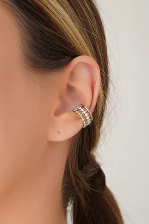 Piercing Bolinhas Pontos de Luz Cristal Ródio Branco