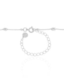 Gargantilha Longa Gomos Ovais 3 mm Ródio Branco - 70 cm