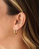 Brinco Argola Click em U Lisa 1.9 cm Banhado a Ouro 18K