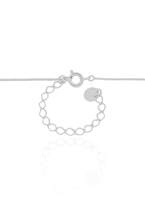 Gargantilha Infantil Veneziana Laço Cristal Ródio Branco