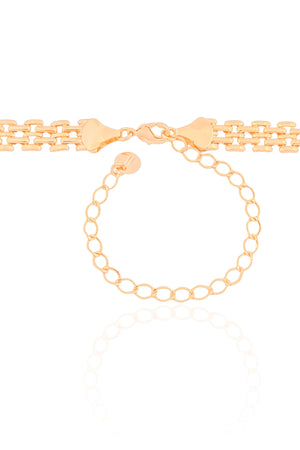 Choker Malha Relógio 8 mm Banhado a Ouro 18K