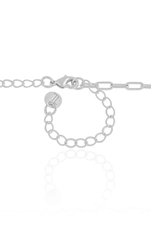 Choker Elos Retangulares 5 mm Ródio Branco