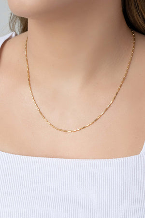 Gargantilha Canutilhos 1 mm Banhado a Ouro 18K - 45 cm