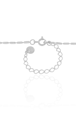 Gargantilha Canutilhos 1 mm Ródio Branco - 45 cm