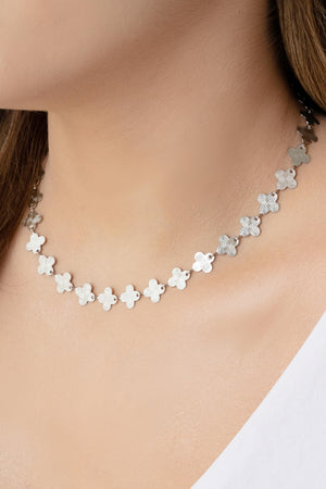 Choker Alhambra 10 mm Ródio Branco