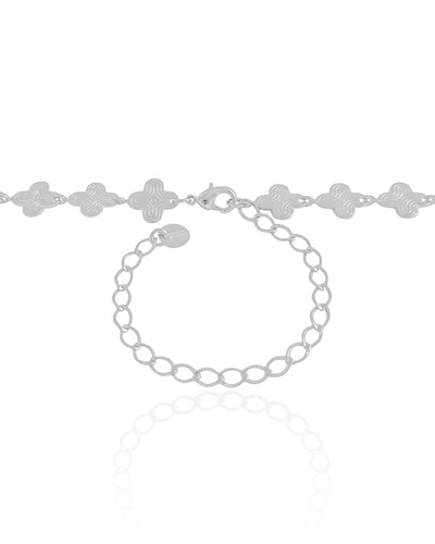 Choker Alhambra 10 mm Ródio Branco - 30 cm
