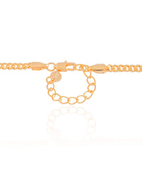 Gargantilha Grumet 4 mm Fecho Mosquetão Banhado a Ouro 18K - 40 cm