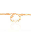 Gargantilha Grumet 4 mm Fecho Mosquetão Banhado a Ouro 18K - 40 cm